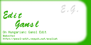 edit gansl business card